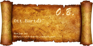 Ott Bartó névjegykártya